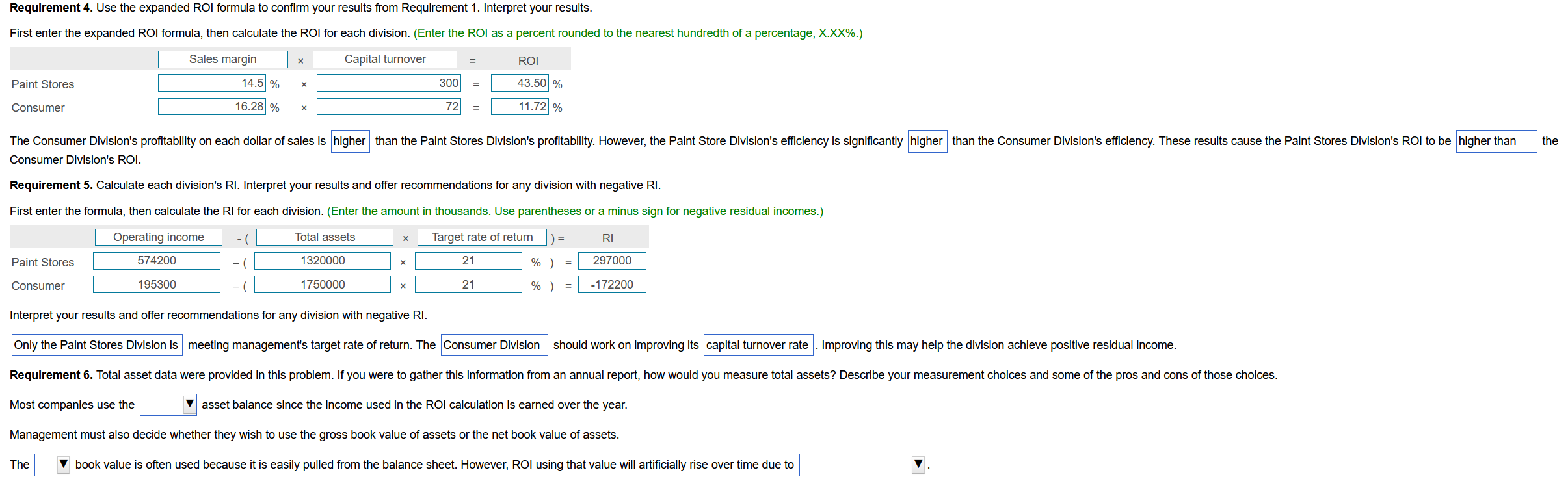 Average b. beginning c. ending 2. a. gross b. net 3. a.