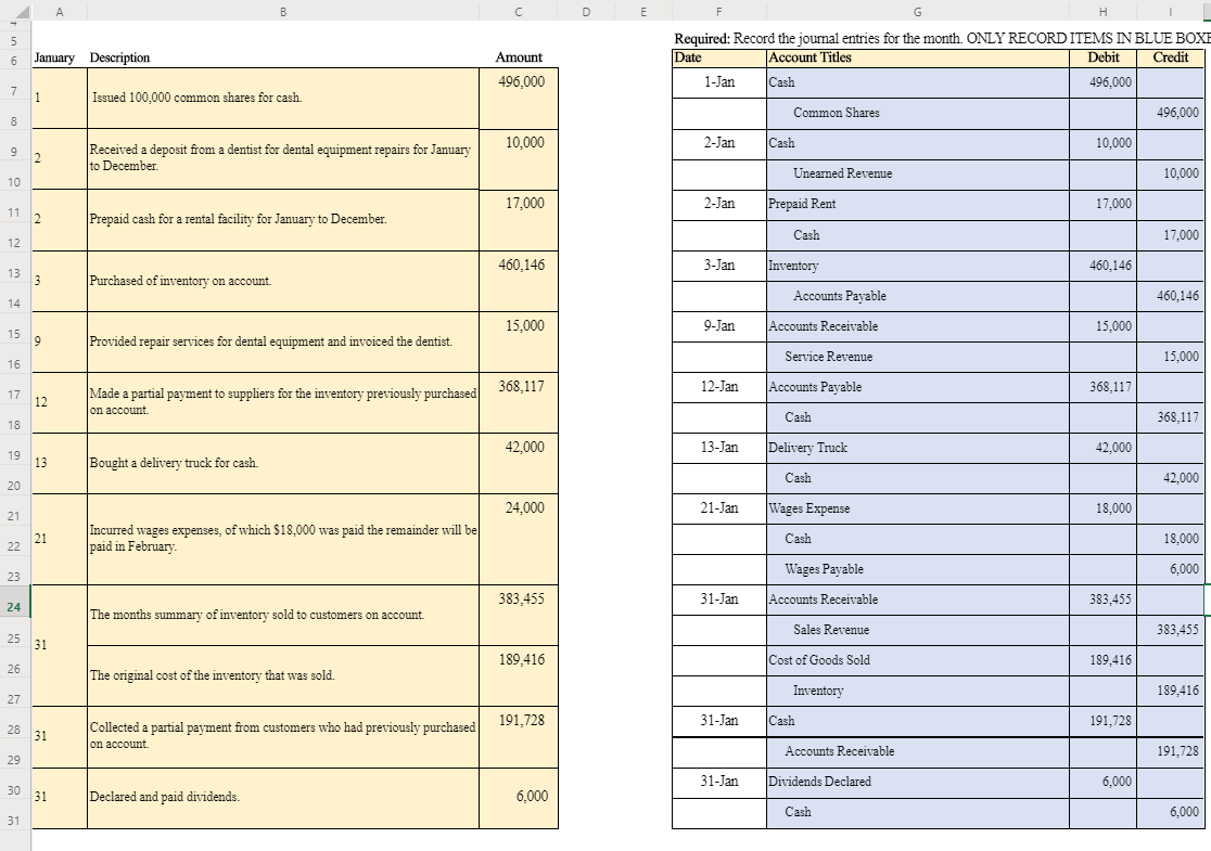 entry as the reference.) F G H K M N Required: Record