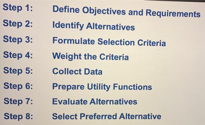 vehicle (drone) subsystem. All steps in the trade study process should be