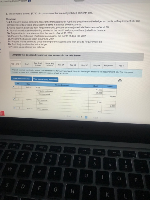 Thank you. Help Save&Exit Submit Projet 2 -Accounting Cycle Pooblen On Apri