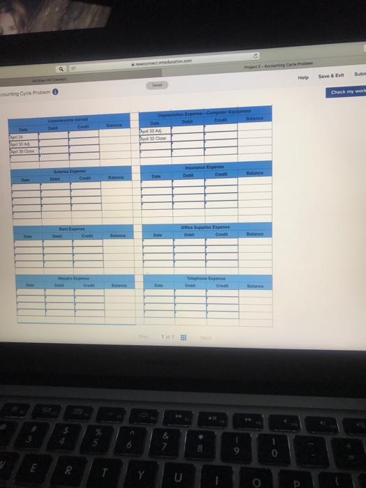 5b. Prepare the statement of retained earnings for the month of April