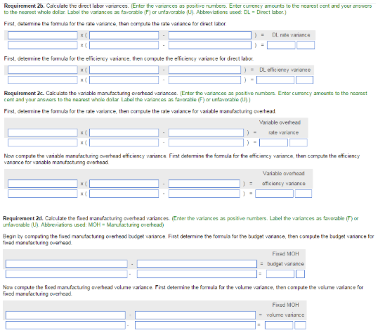 hour Variable MOH standard rate $3.00 per direct labor hour Predetermined fixed