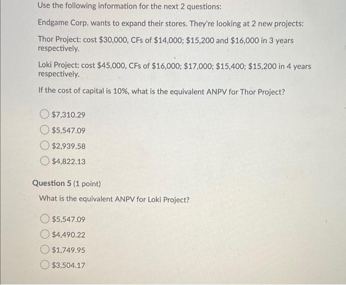 please help show step by step :) Use the following information for