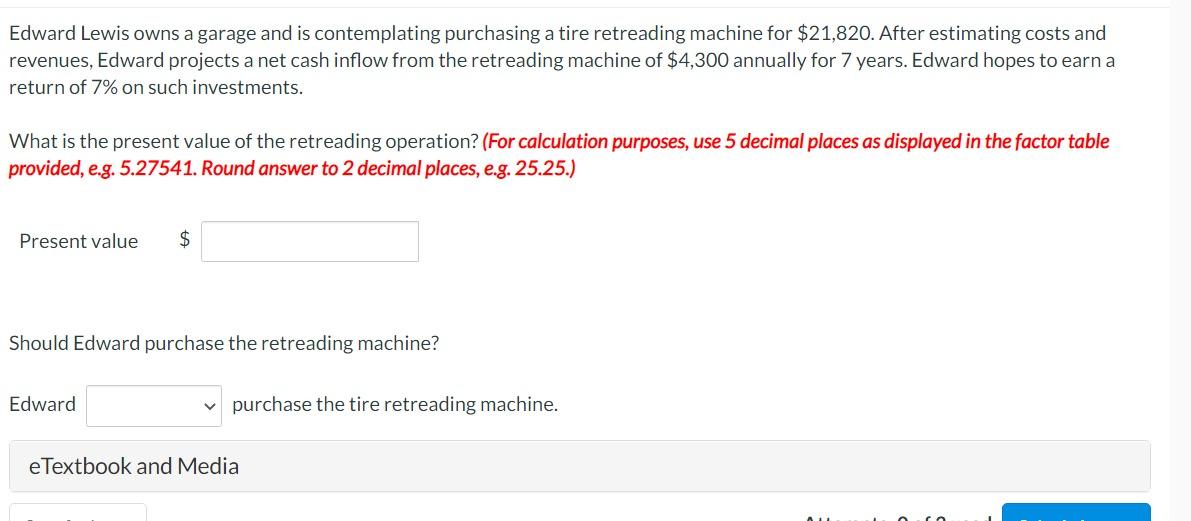 3 Table 4 (a) What is the present value of $36,000 due