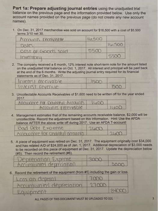 top de 10 Part to Port the adjusting journal entries to account