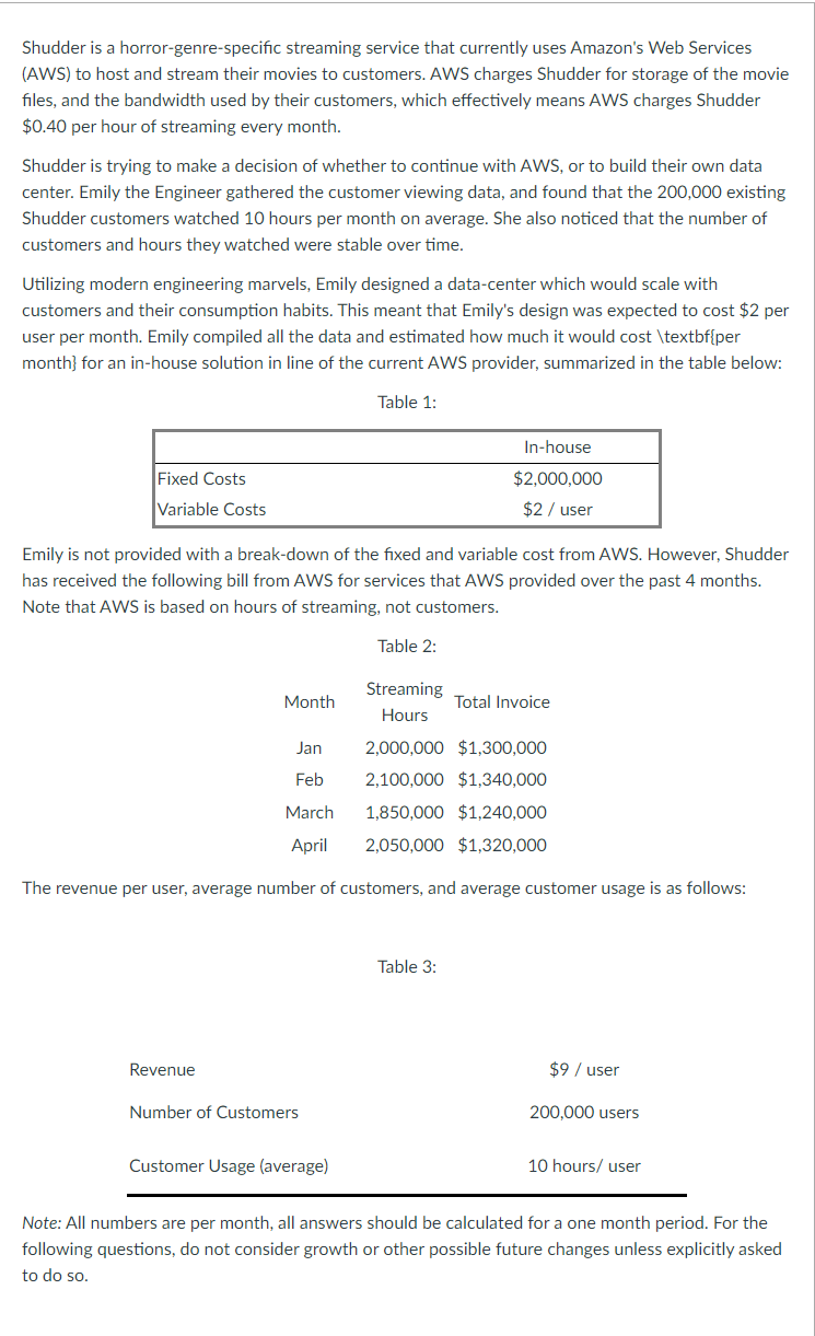  A) Based on the data from the previous four months, what