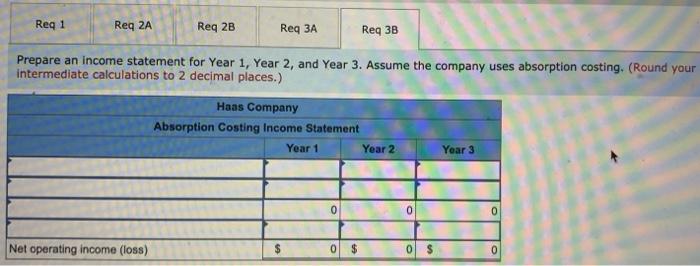  Reg 1 Req 2A Req 2B Req Req 3B Prepare an