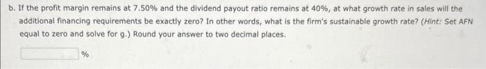 ratio remains at 40%, at what growth rate in sales will tge
