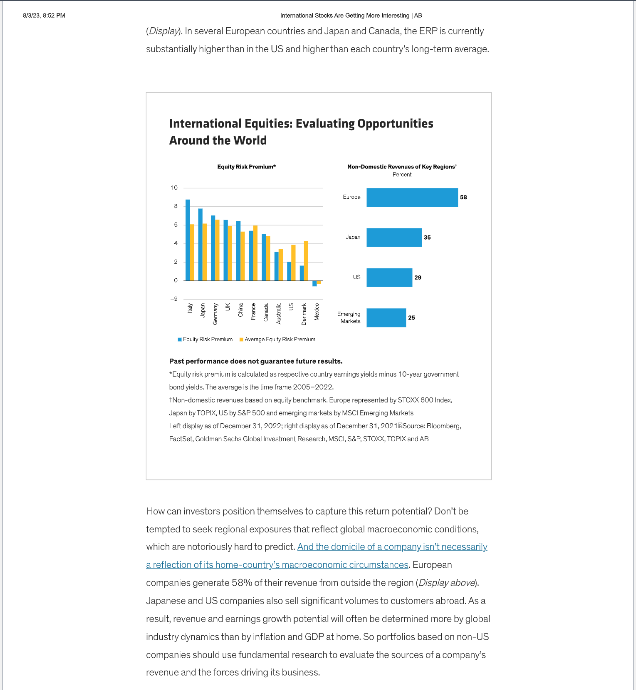 in international equity markets? How do these risks differ from domestic equity