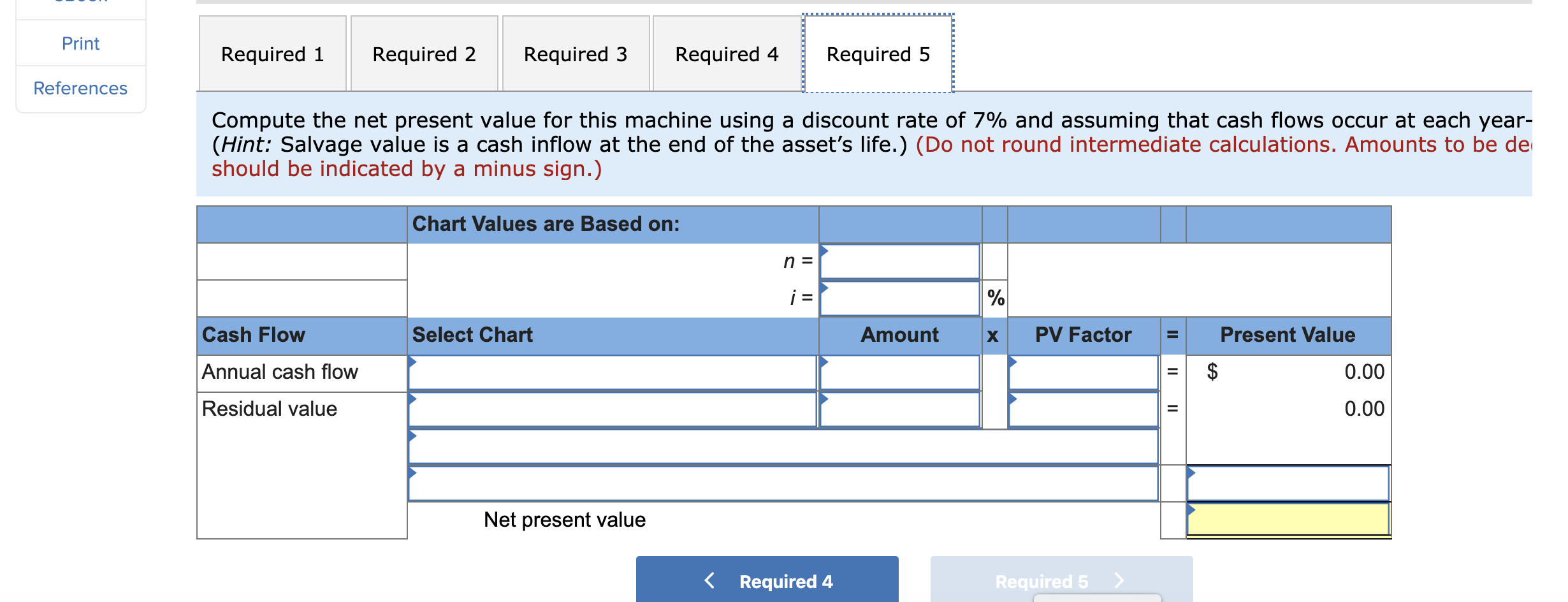 depreciation on the new machine. Additional information includes the following. (PV of