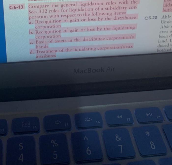 8 uida buric C:6-20 Able Unde Able C:6-13 Compare the general liquidation