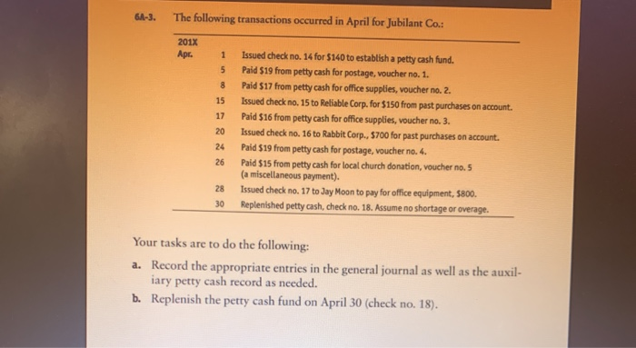 the ending check- book balance was $8,231. Your task is to prepare