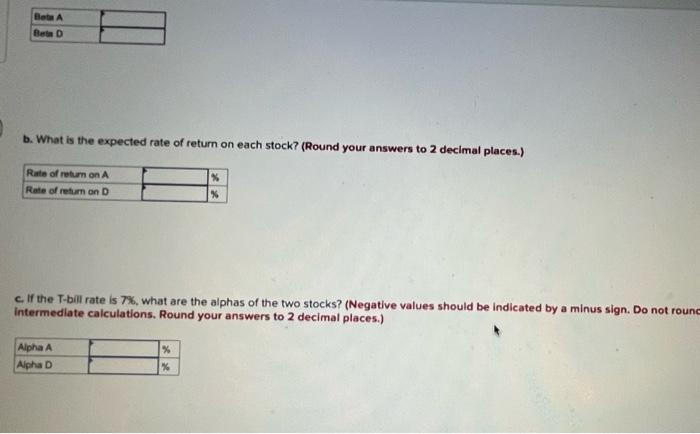 on two stocks and the market Index in two scenarios: Phility Market