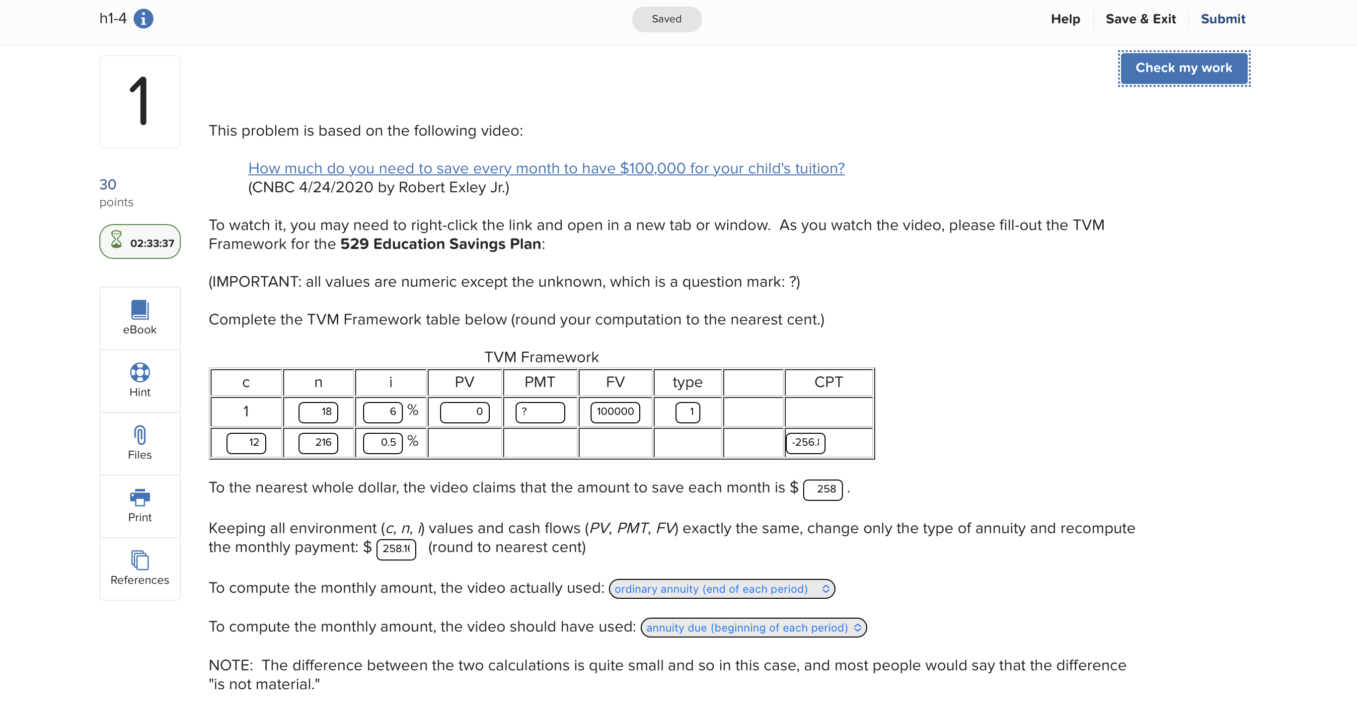  02:33:37 This problem is based on the following video: How much