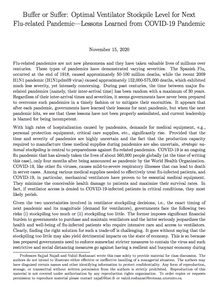Buffer or Suffer: Optimal Ventilator Stockpile Level for Next Flu-related Pandemic/Lessons