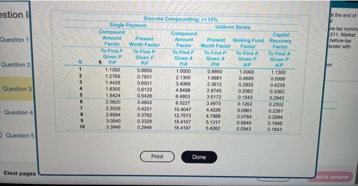 (defender) has a current market value of $83,000 (year 0 dollars). Estimated