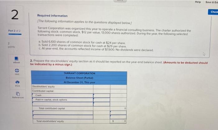 Part 2 of 2 Required information The following information applies to the