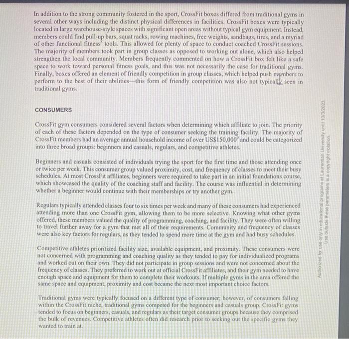 head coach for The Academy fitness club was considering how best to