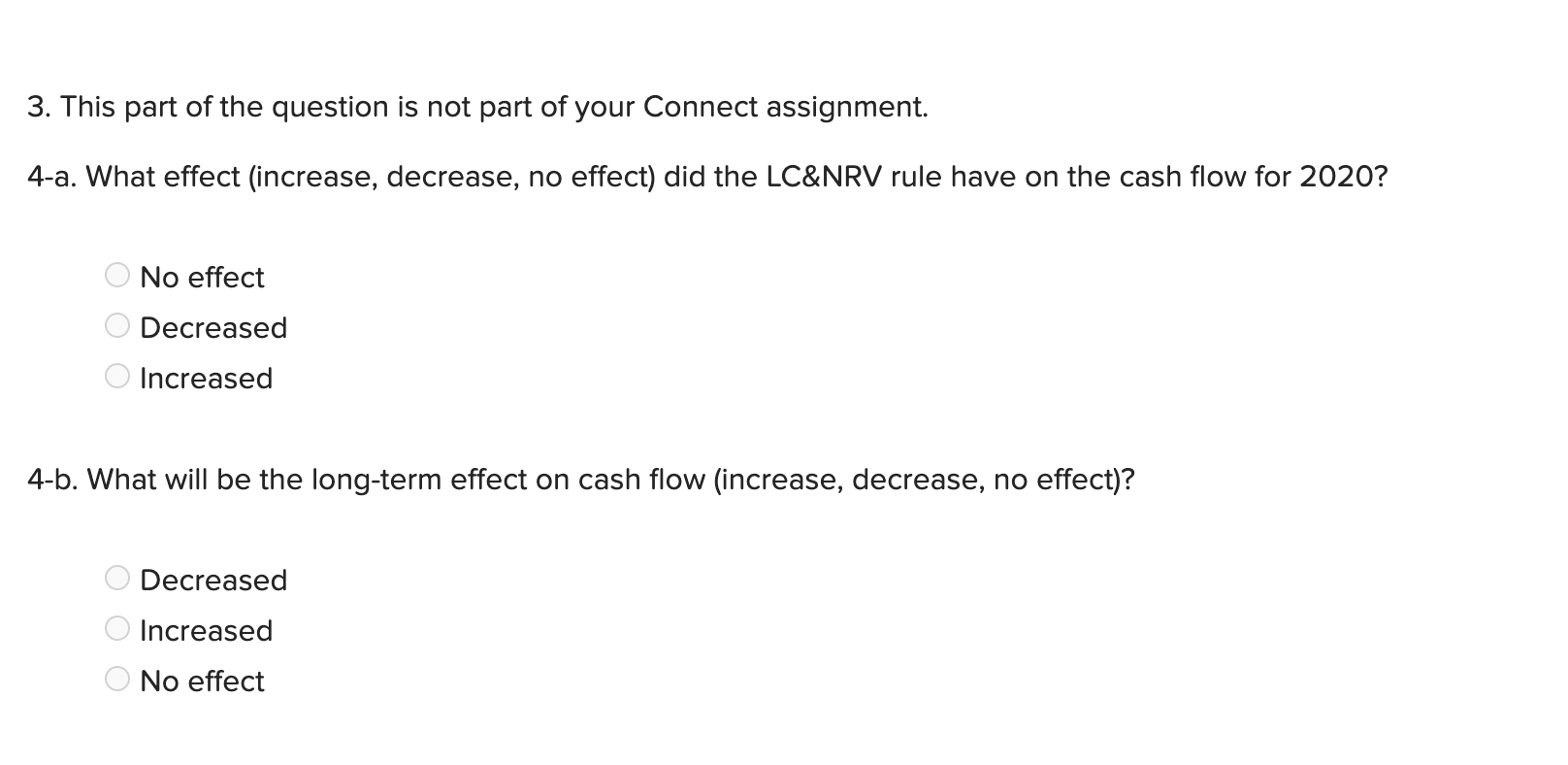 of Earnings and Cash Flow Effects of Lower of Cost and Net