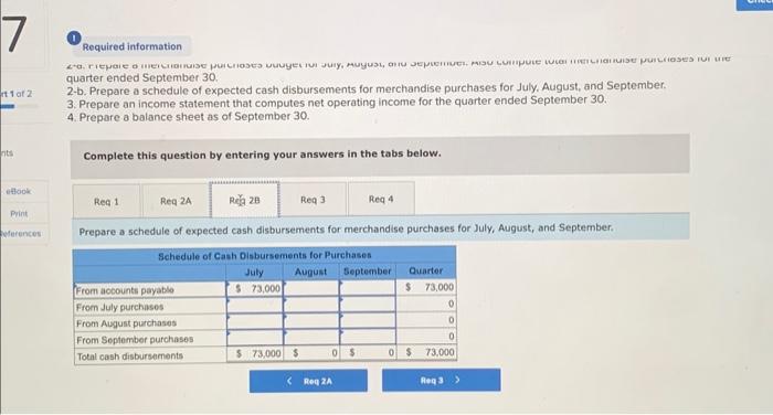 $260,000, respectively. 2. All sales are on credit and all credit sales