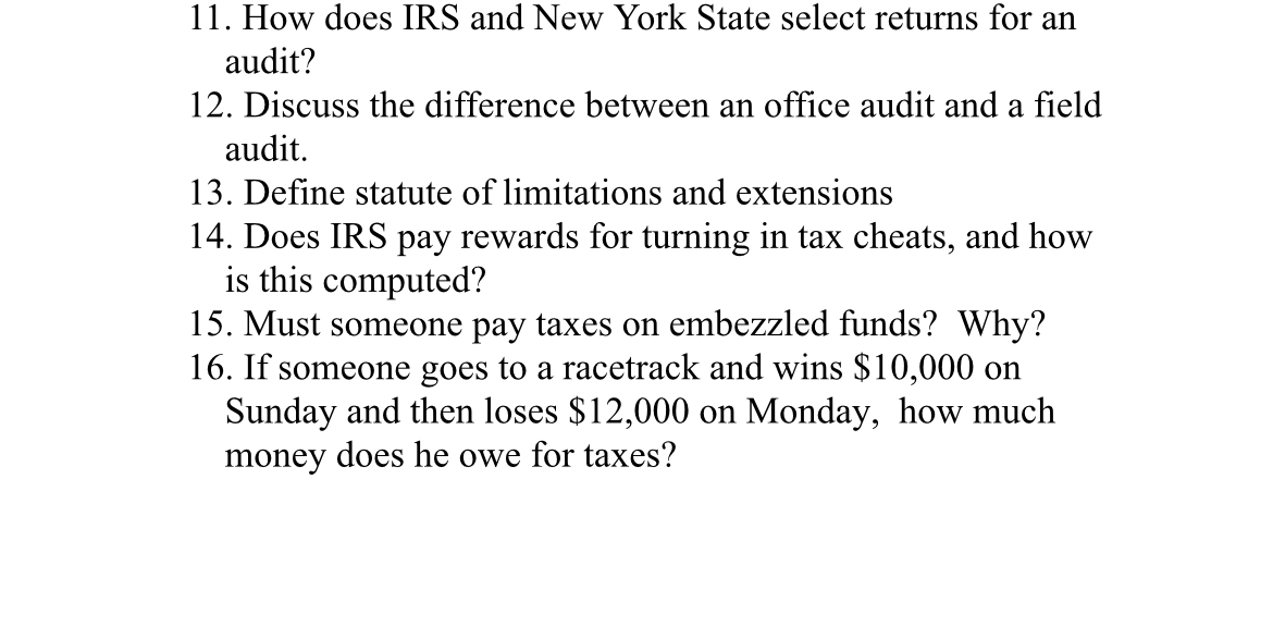  How does IRS and New York State select returns for an
