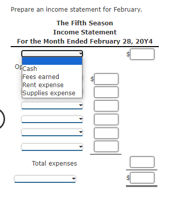 Fifth Season at the beginning of February 20Y4. During February, The Fifth
