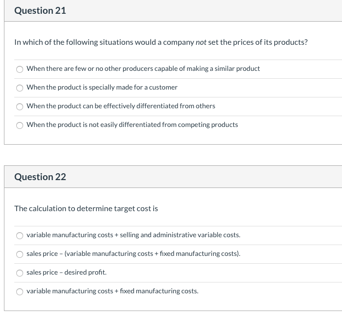 process is Identify the problem Review results Determine alternatives Make a decision