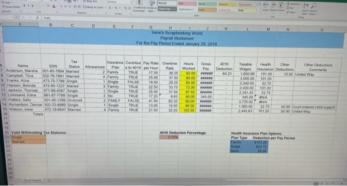 Allowances Insurance Plan Contribute to 401K Pay Rate per Hour Overtime Rate