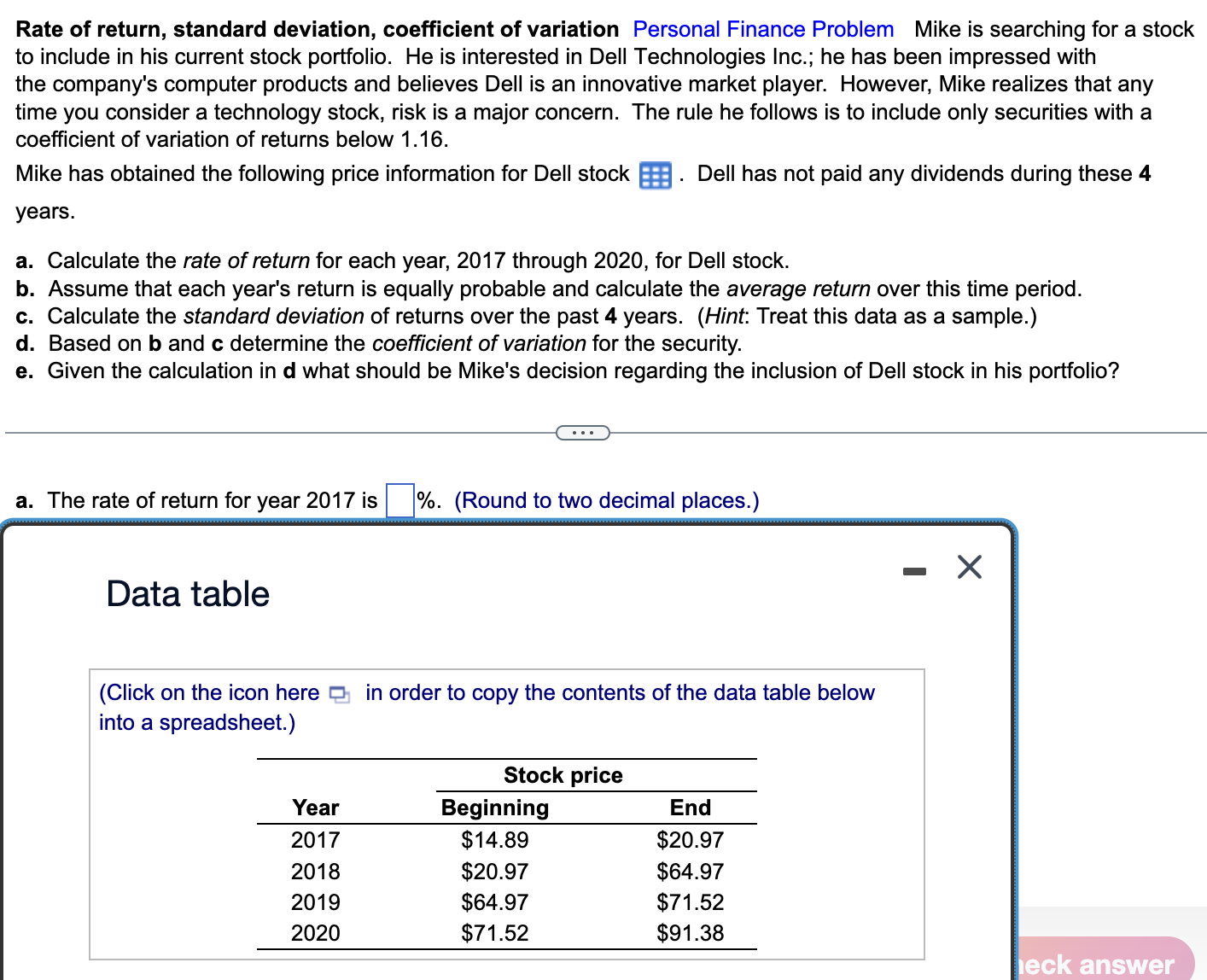  Data table (Click on the icon here in order to copy