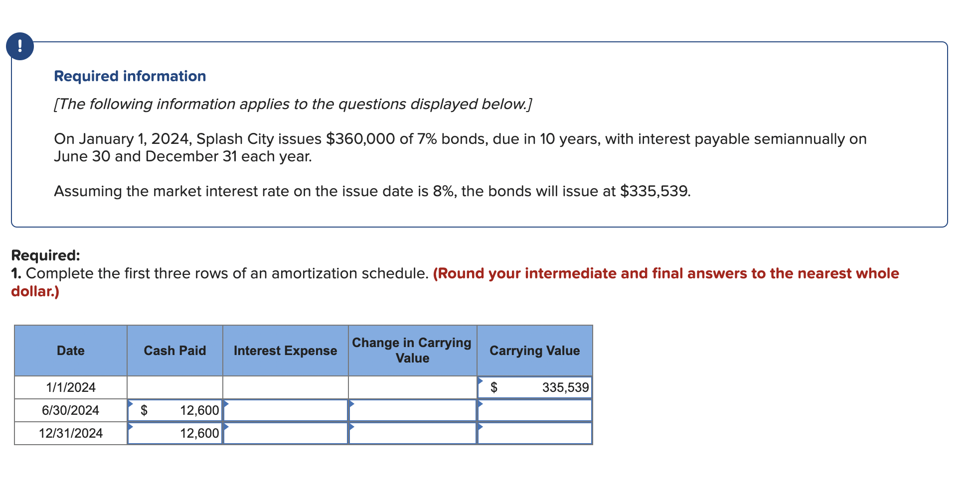 [The following information applies to the questions displayed below.] On January 1,2024