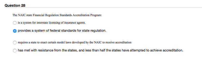 BLUE OPTIONS*** Question 20 Risk retention groups are regulated by the federal