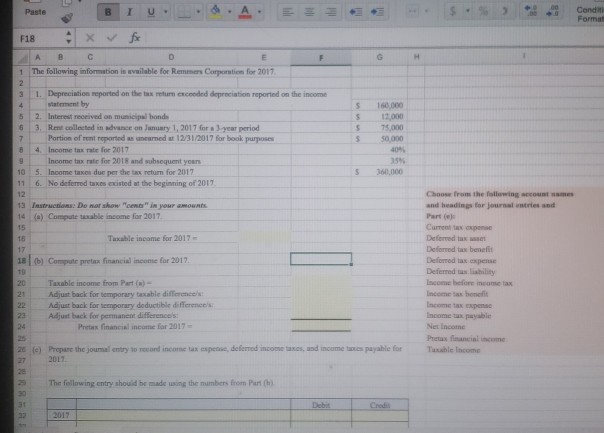  Paste A . Candi Form F18 x for A B C