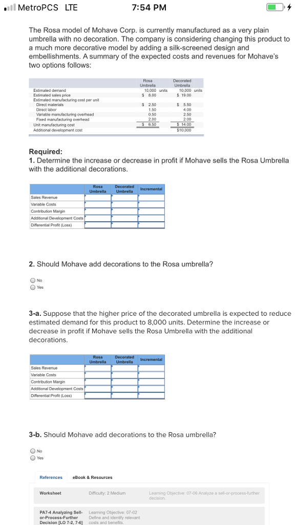 Hello, I need help with this asap, this is managerial accounting. I