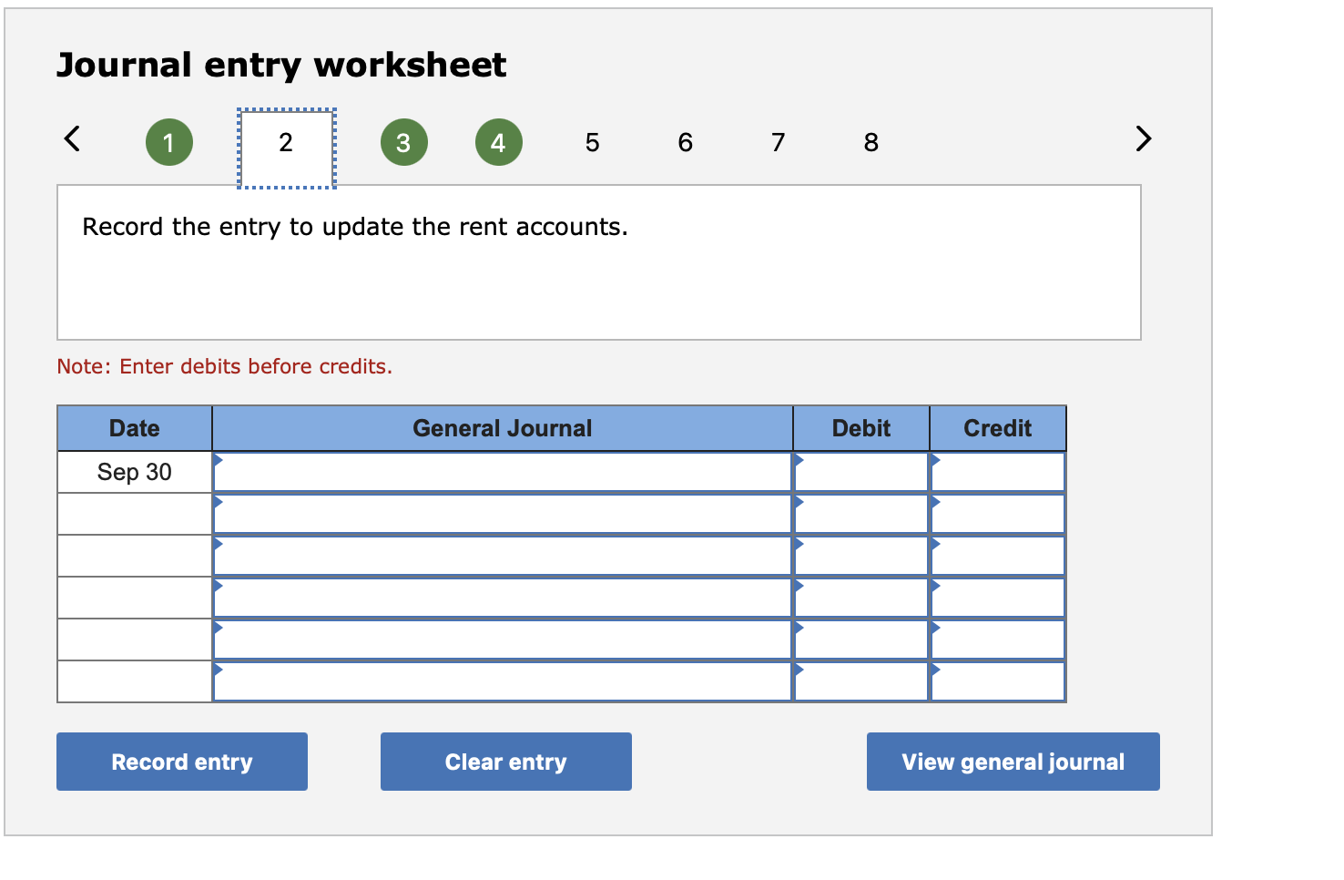 adjusted balances will appear for each account based on your selection. Use