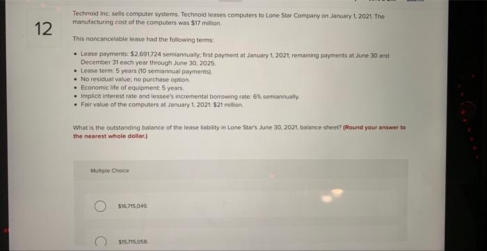  Technoid inc sells compoter systems. Technoid leases computers to Lone Star