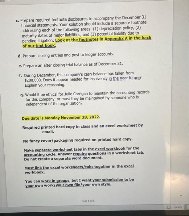 December, the LLC entered into the following transactions: Dec. 1 Issued to