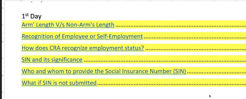 1st Day Project work Arm' Length V/s Non-Arm's Length Recognition of