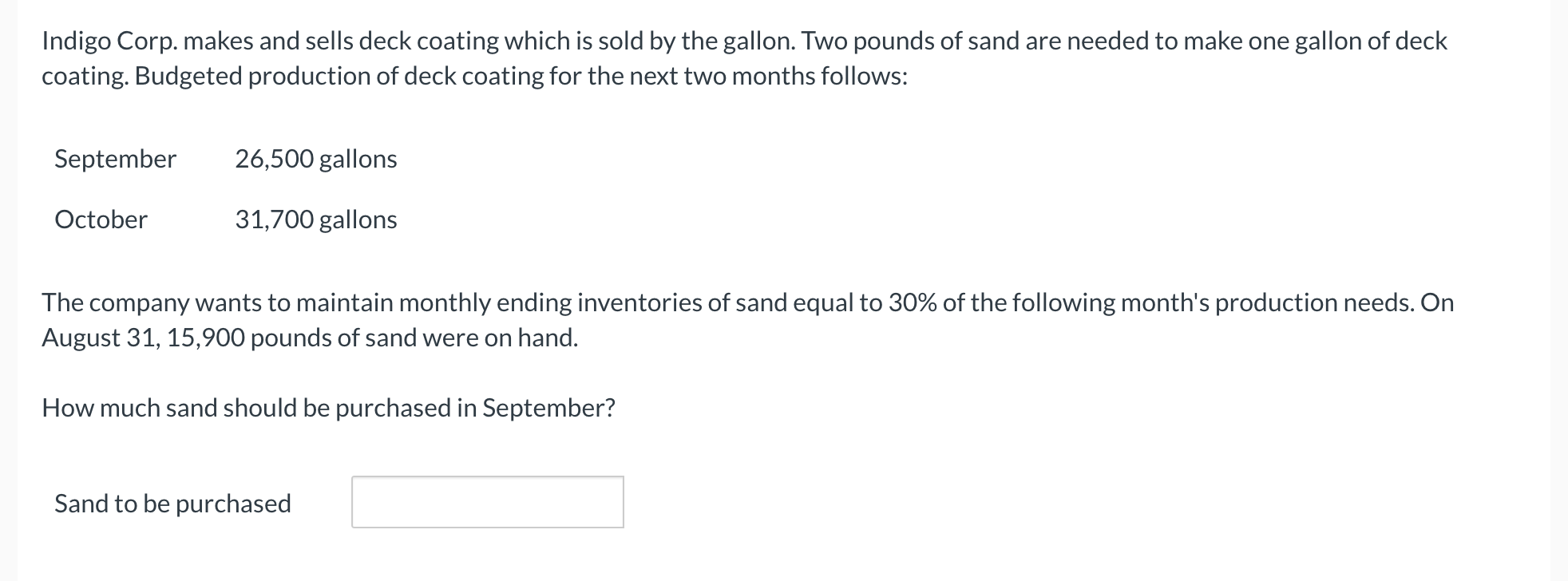 Indigo Corp. makes and sells deck coating which is sold by