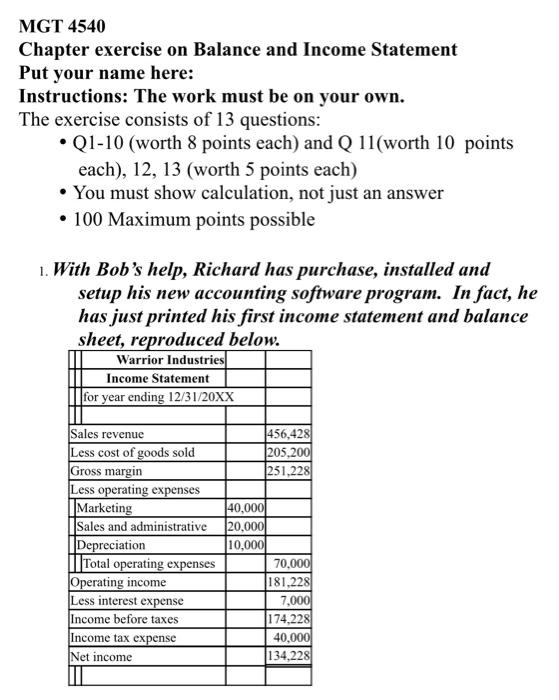 calculation, not just an answer 100 Maximum points possible With Bob's help,