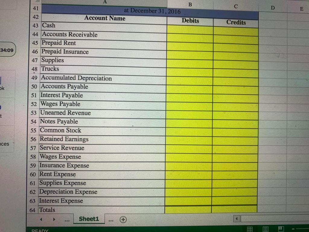 also provided you with a list of year end data to determine