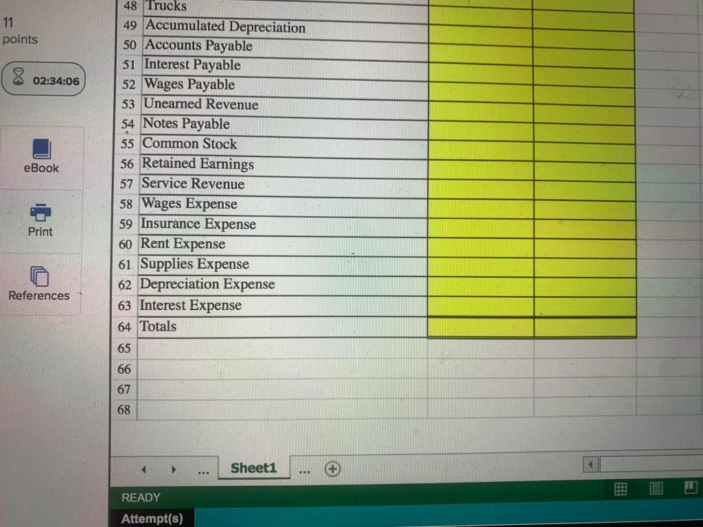 the adjusted account balances and has asked you to prepare the adjusted