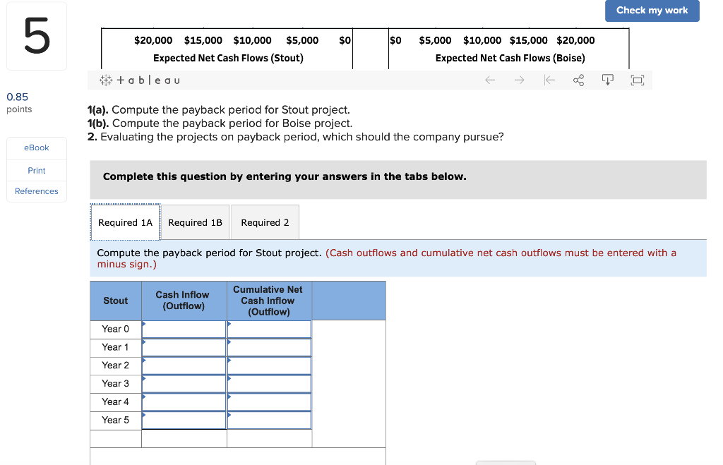 in two different projects, Stout and Boise. The company requests our help