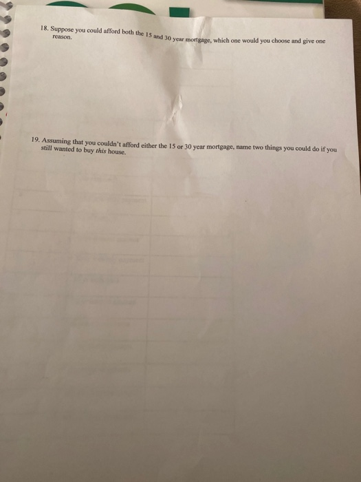 buy a house, you should have a job. List the job that