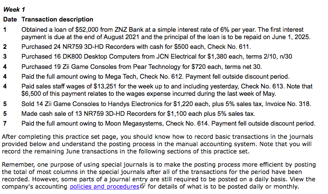 Looking for a solution to the following: 3 4 Week 1 Date