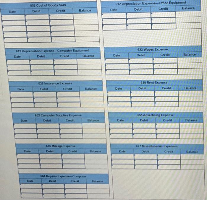 following chart of accounts includes the account number used for each account
