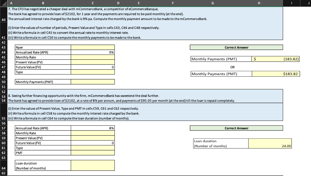 A B C D E F G H 7. The CFO