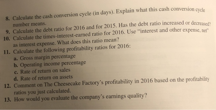 quality fo Note: This case is part of The Cheesecake Factory serial