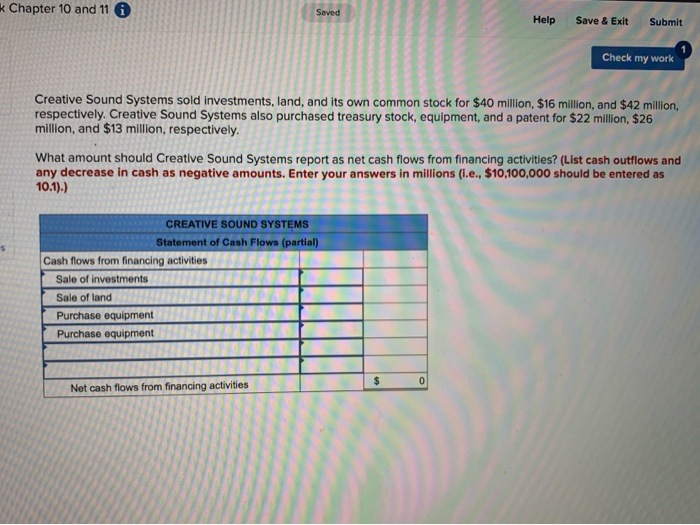  k Chapter 10 and 11 Saved Help Save & Exit Submit