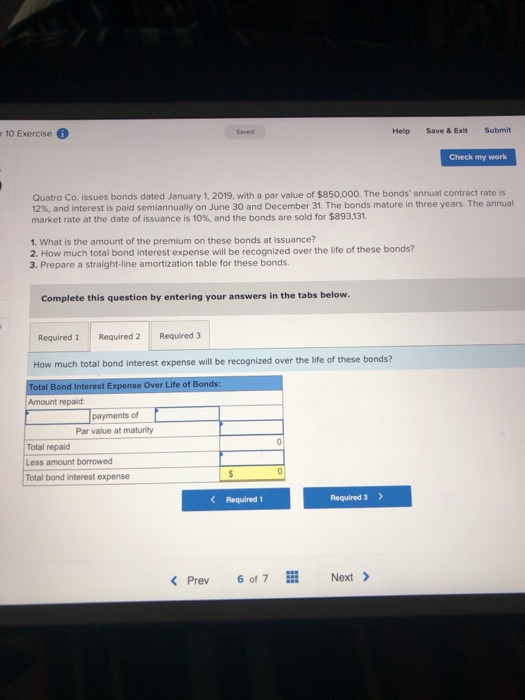 Quatro Co. issues bonds dated January 1, 2019, with a par value