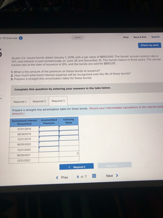 of $850,000. The bonds' annual contract rate is 12%, and interest is